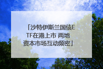 沙特伊斯兰国债ETF在港上市 两地资本市场互动频密