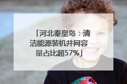 河北秦皇岛：清洁能源装机并网容量占比超57%