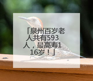 泉州百岁老人共有593人，最高寿116岁！