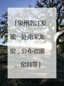 泉州洛江发现一处南宋龙窑，分布瓷器、窑具等