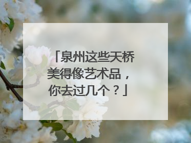 泉州这些天桥美得像艺术品，你去过几个？