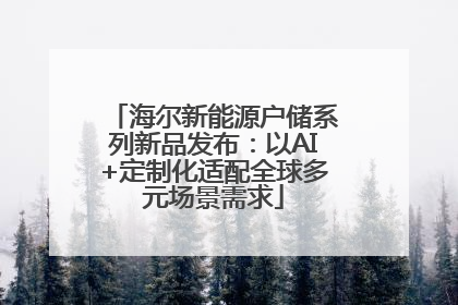 海尔新能源户储系列新品发布：以AI+定制化适配全球多元场景需求