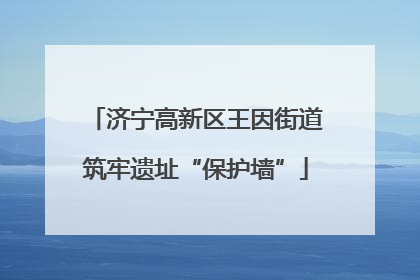 济宁高新区王因街道筑牢遗址“保护墙”