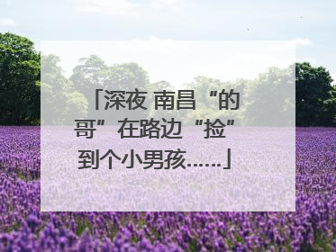 深夜 南昌“的哥”在路边“捡”到个小男孩……