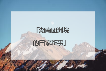 湖南团洲垸的田家新事