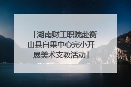 湖南财工职院赴衡山县白果中心完小开展美术支教活动