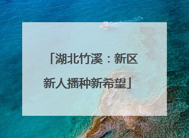 湖北竹溪：新区新人播种新希望