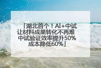 湖北首个！AI+中试让材料成果转化不再难 中试验证效率提升50%成本降低60%