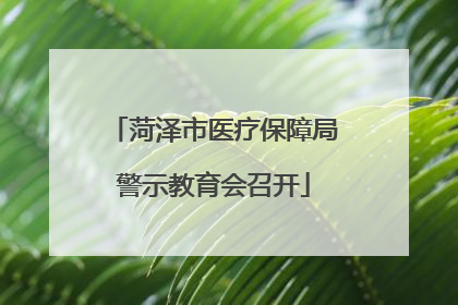 菏泽市医疗保障局警示教育会召开