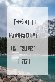 老河口王府洲有机西瓜“甜蜜”上市