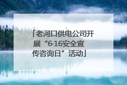 老河口供电公司开展“6·16安全宣传咨询日”活动
