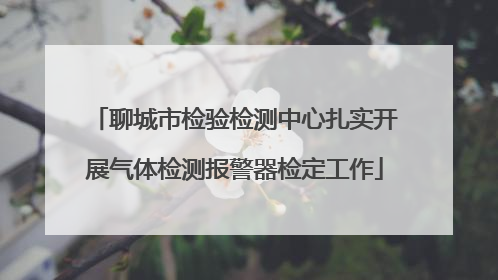 聊城市检验检测中心扎实开展气体检测报警器检定工作