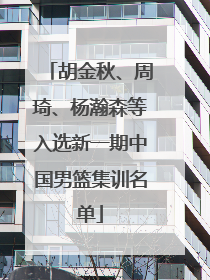 胡金秋、周琦、杨瀚森等入选新一期中国男篮集训名单