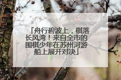 舟行碧波上，棋落长风湾！来自全市的围棋少年在苏州河游船上展开对决