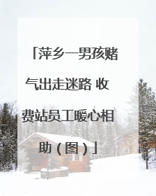 萍乡一男孩赌气出走迷路 收费站员工暖心相助（图）