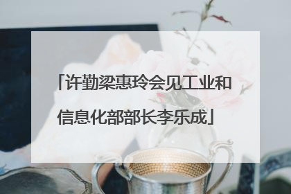 许勤梁惠玲会见工业和信息化部部长李乐成