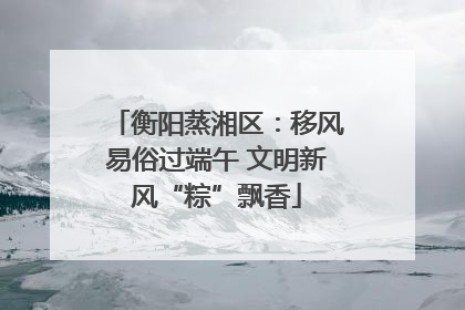 衡阳蒸湘区：移风易俗过端午 文明新风“粽”飘香