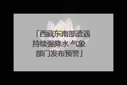 西藏东南部遭遇持续强降水 气象部门发布预警