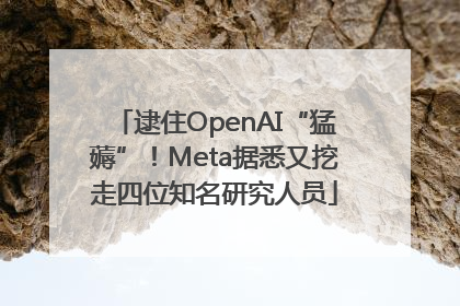 逮住OpenAI“猛薅”！Meta据悉又挖走四位知名研究人员