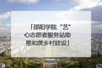 邵阳学院“艺”心志愿者服务站助推和美乡村建设