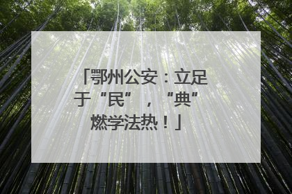 鄂州公安：立足于“民”，“典”燃学法热！