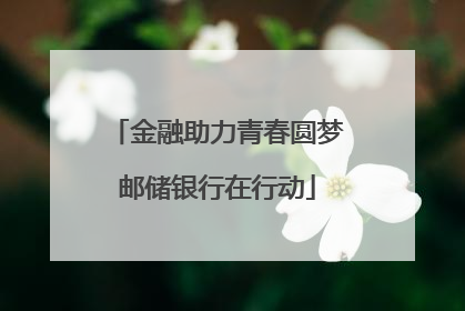 金融助力青春圆梦邮储银行在行动