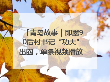 青岛故事｜即墨90后村书记“功夫”出圈，单条视频播放量过600万