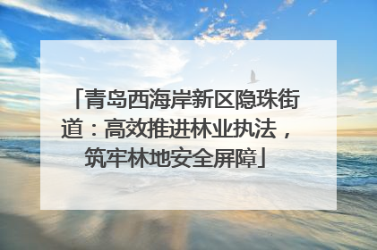 青岛西海岸新区隐珠街道：高效推进林业执法，筑牢林地安全屏障