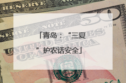 青岛：“三夏”护农话安全