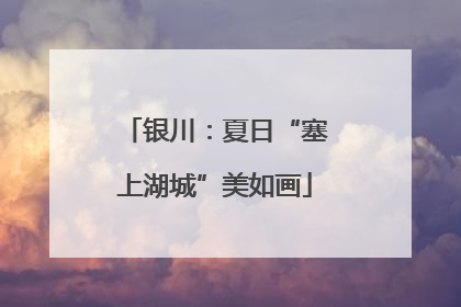 银川：夏日“塞上湖城”美如画