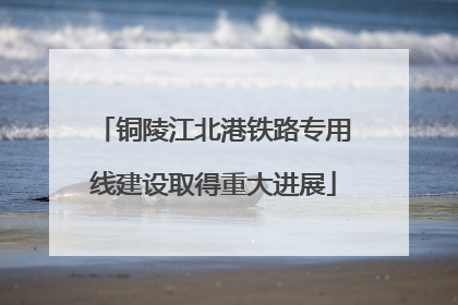 铜陵江北港铁路专用线建设取得重大进展
