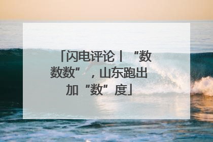 闪电评论丨“数数数”，山东跑出加“数”度