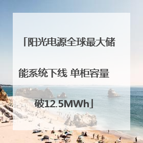 阳光电源全球最大储能系统下线 单柜容量破12.5MWh