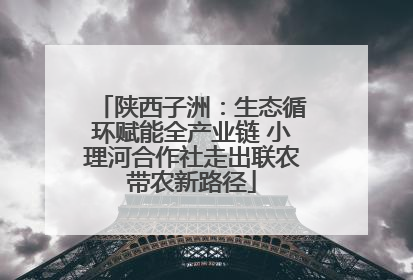 陕西子洲：生态循环赋能全产业链 小理河合作社走出联农带农新路径