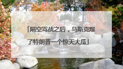 隔空骂战之后，马斯克爆了特朗普一个惊天大瓜