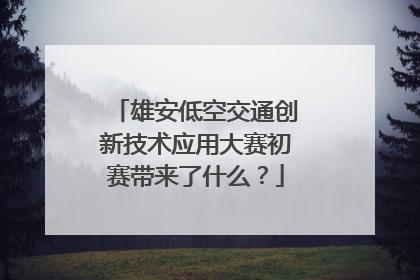 雄安低空交通创新技术应用大赛初赛带来了什么？