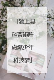 颍上县科普矩阵点燃少年科技梦