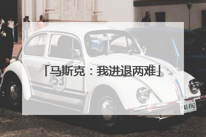 马斯克：我进退两难
