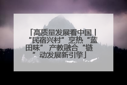 高质量发展看中国丨“民宿兴村”烹热“蓝田味” 产教融合“链”动发展新引擎
