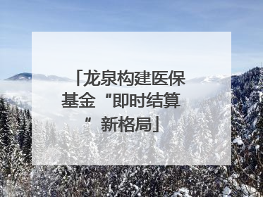 龙泉构建医保基金“即时结算”新格局