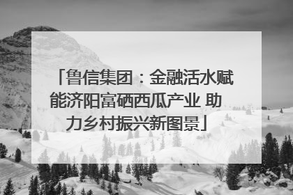 鲁信集团：金融活水赋能济阳富硒西瓜产业 助力乡村振兴新图景