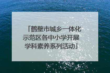 鹤壁市城乡一体化示范区各中小学开展学科素养系列活动