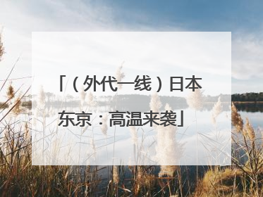 （外代一线）日本东京：高温来袭