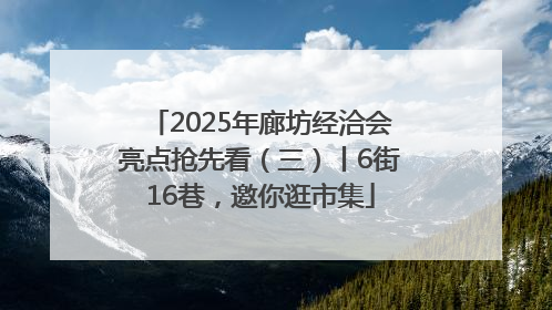 2025年廊坊经洽会亮点抢先看（三）丨6街16巷，邀你逛市集