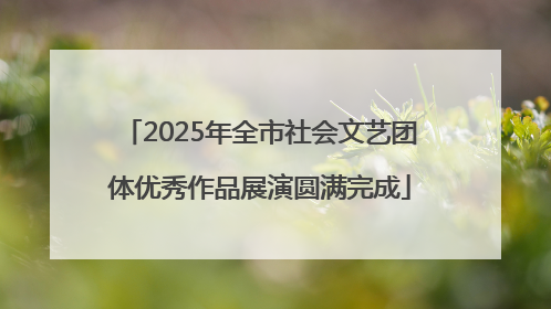2025年全市社会文艺团体优秀作品展演圆满完成