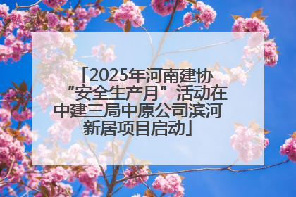 2025年河南建协“安全生产月”活动在中建三局中原公司滨河新居项目启动