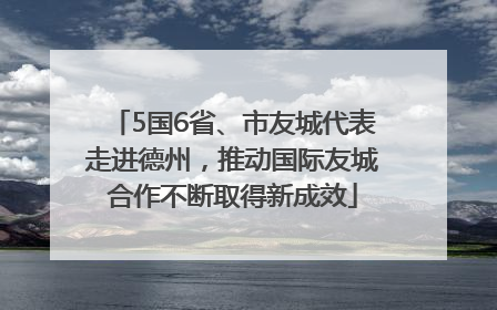 5国6省、市友城代表走进德州，推动国际友城合作不断取得新成效