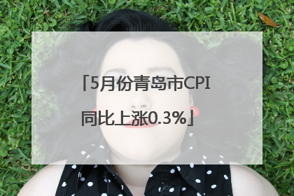 5月份青岛市CPI同比上涨0.3%